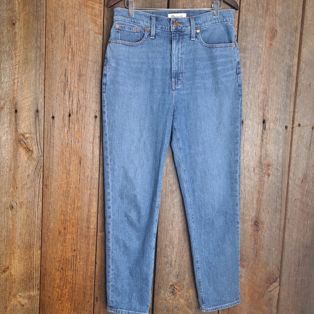 Normcore Classic Americana Madewell Women's Mom Jeans 29 High Rise Medium Wash
